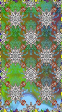 Küçük renkli çiçekler. Çiçekli bahar çiçekleri. Moda baskıları için zarif bir şablon. Küçük çiçekte güzel bir desen. Kusursuz. Motley illüstrasyonu.