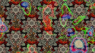 Eskiz Vintage Çiçek Deseni. Raster Kalça dokusu deseni.