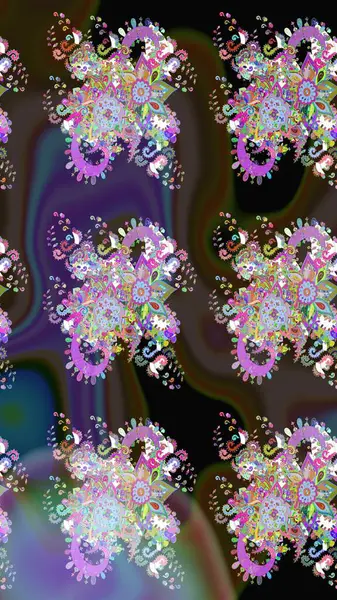 Kızılderili desenli desenli desenli şal deseni. Etnik Mandala süsü. Raster Henna dövme stili. Tekstil, tebrik kartı, boyama kitabı, telefon kılıfı baskısı için kullanılabilir.