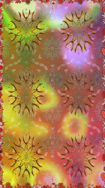 Kahverengi renkli çiçekler. El çizimi çiçekli, soyut, pürüzsüz desen. Raster illüstrasyonu.