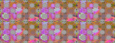 Gri renkli çiçekler. Raster illüstrasyonu. Tropik, dikişsiz çiçek deseni..