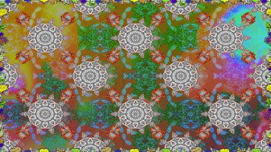 Küçük çiçekteki sevimli çiçek deseni. Kahverengi renkte çiçekler.