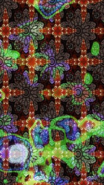 Robot resim. Küçük çiçekte güzel bir desen. Motley illüstrasyonu. Çiçekli bahar çiçekleri. Moda baskıları için zarif bir şablon. Küçük renkli çiçekler..