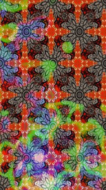 Modern stil dokusu. Çiçek desenli raster, kahverengi çizgi grafik deseni soyut raster arkaplan.