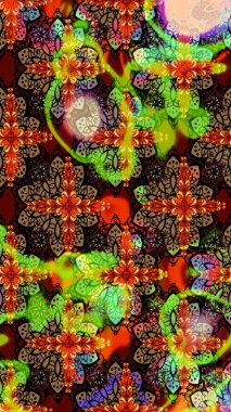 Raster illüstrasyonu. Nazik, yaz çiçekleri siyah renklerde. Raster çiçek desenli ve çiçekli..