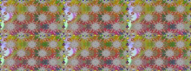 Renkli Bahar Temalı Kusursuz Arkaplan. Düz Çiçek Elementleri Tasarımı. Gri ve kahverengi renkte zarif çiçekli suluboya. Raster illüstrasyonu.