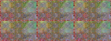 Gri ve nötr renklerde etnik çiçeklerle kusursuz bir desen. Raster Çiçek İllüstrasyonu güzel tekstil..