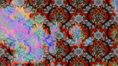 Varicologray Raster çizimi. Bir sürü gri ve soyut çiçekli tropik eskiz deseni. Küçük çiçekte sevimli çiçek deseni var..