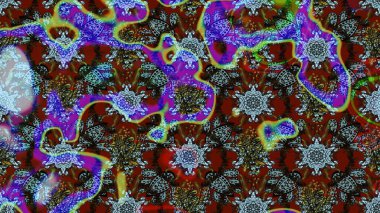 Küçük bir çiçekte eskiz deseni. Hoş bir çiçek geçmişi var. Güzel kumaş deseni. Raster illüstrasyonu.