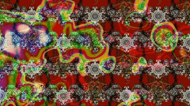 Çiçek desenli eskiz, yaz çiçekleri. Kırmızı renkte çiçekler. Renkli Bahar Teması eskiz kalıbı. Düz Çiçek Elementleri Tasarımı.