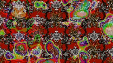 Kızılderili desenli desenli desenli şal deseni. Etnik Mandala süsü. Raster Henna dövme stili. Tekstil, tebrik kartı, boyama kitabı, telefon kılıfı baskısı için kullanılabilir.