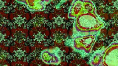 Sevimli çiçek raster deseni. Yeşil renkli çiçekler. Sketch Colour Spring Theme eskiz kalıbı. Düz Çiçek Elementleri Tasarımı.