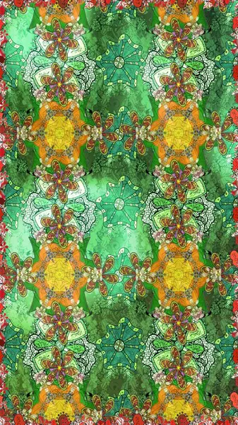 Raster stili kumaş deseni. Çiçekler suluboya çizim deseni.