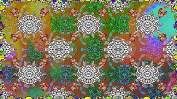 Küçük çiçekteki sevimli çiçek deseni. Kahverengi renkte çiçekler.