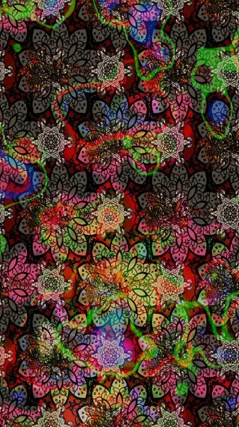 Süslü zentangle çizim dokusu, soyut çiçeklerle süslenmiş. Şekil verilmiş çiçeklerle eskiz deseni. Çiçek deseni duvar kağıdı, şablon dolguları ve web sayfası arkaplanı için kullanılabilir.