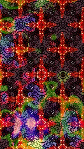 Moda baskısı, albüm, ambalaj kağıdı ve duvar kağıdı için zarif dekoratif süslemeler. Küçük çiçekli basit bir çiçek çizimi. Kahverengi renkte sevimli çiçekler. Raster illüstrasyonu.