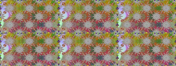 Renkli Bahar Temalı Kusursuz Arkaplan. Düz Çiçek Elementleri Tasarımı. Gri ve kahverengi renkte zarif çiçekli suluboya. Raster illüstrasyonu.