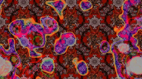 Anti-stres için soyut örnek sayfası. Raster illüstrasyonu. Kahverengi renklerde.