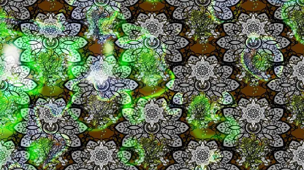 Çiçeksel gri çizim deseni. Raster çiçek izi. Klasik taslak çizimi.