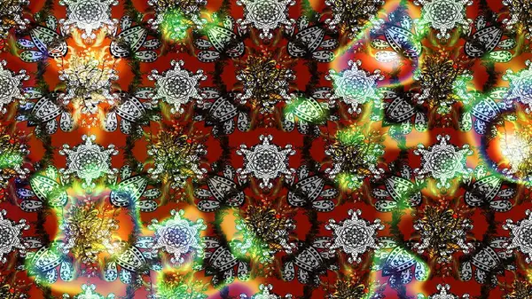 Üzerinde gelincikler ve vadi zambakları olan renkli çiçek desenli nakış deseni. Tekstil tasarımı için gri renkli geleneksel halk çiçekleri buketi.