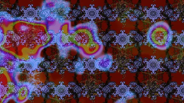 Şirin çiçekler. Çizgi çizimi kalıbı. Raster Moda kumaş deseni.