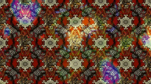 Kahverengi renkli çiçek desenli eskiz, el yapımı papatyalar, papatyalar. Tekrar eden çiçek arkaplanı, zarif kahverengi çiçek duvar kağıdı..