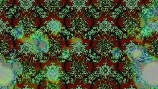 Sevimli çiçek raster deseni. Modaya uygun kumaş deseni. Renkli Yaz Temalı eskiz kalıbı. Düz Çiçek Elementleri Tasarımı.