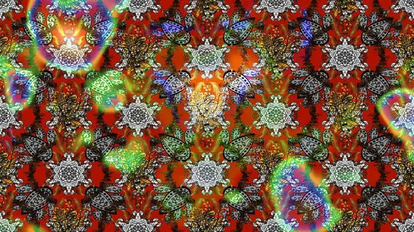 Çiçekli bahar çiçekleri. Küçük çiçekte güzel bir desen. Küçük renkli çiçekler. Moda baskıları için zarif bir şablon. Motley illüstrasyonu.