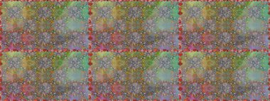 Gri ve nötr renklerde etnik çiçeklerle kusursuz bir desen. Raster Çiçek İllüstrasyonu güzel tekstil..