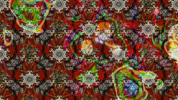 Küçük çiçekteki sevimli çiçek deseni. Kahverengi renkte çiçekler.