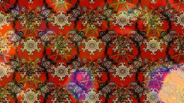 Organik motif arka planı. Çizim kalıbı. Raster illüstrasyonu. Ultraviyole kumaş deseni.