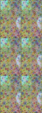 Raster illüstrasyonu. Ultraviyole kumaş deseni. Kusursuz desen. Organik motif arkaplanı.