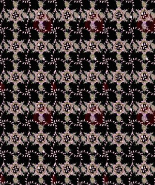 Çiçek arkaplan. Raster deseni. Çiçek kompozisyonu. Doğa. Küçük çiçekte güzel bir desen var. - Siyah ve tarafsız çiçekler. Çiçek kolajı.