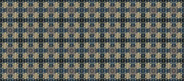 Klasik klasik klasik arka plan. Kusursuz klasik raster mavisi, gri, bej ve altın desenli. Geleneksel oryantasyon süsü.