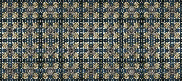 Klasik klasik klasik arka plan. Kusursuz klasik raster mavisi, gri, bej ve altın desenli. Geleneksel oryantasyon süsü.