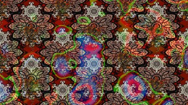 Eskiz arkaplan modeli. Kahverengi yapraklı yabani çiçekler. Suluboya, elle çizilmiş. Raster illüstrasyonu.