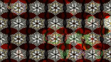 Siyah renkte güzel çiçekler, suluboya desenli, duvar kağıdı, kart ya da kumaş için fayanslı eskizler. Raster..