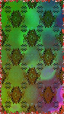 Tekstil, kumaş, kapaklar, duvar kağıtları, baskı, naylon, yapıştırma, örgü, dekupaj için çiçeksiz arkaplan. Küçük yeşil ve kahverengi çiçeklerle oldukça kaliteli besin torbası deseni.