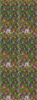 Yeşil renkli çiçekler. Raster illüstrasyonunda kusursuz çiçek deseni.