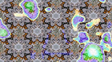 Raster illüstrasyonu. Tekstil veya kitap kapakları, imalat, duvar kağıtları, baskı, hediye paketi ve yapıştırma kitabı için çiçek eskizi geçmişi. Küçük ölçekli çiçeklerdeki basit sevimli desen.