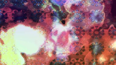 Raster Illustrasyon 'daki Çiçek Deseni' nin son moda çizimi. Düz Çiçek Elementleri Tasarımı. Renkli Yaz Temalı eskiz kalıbı. Güzel kumaş deseni.