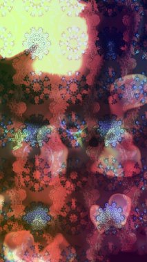 Küçük çiçekte güzel bir desen. Kahverengi çiçekli bahar çiçekleri. Motley illüstrasyonu. Moda baskıları için zarif bir şablon. Küçük renkli çiçekler..