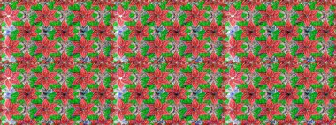 Çiçeksiz desenli nakış işlemeli gelincikler ve vadideki zambaklar. Tekstil tasarımı için yeşil renkli geleneksel halk çiçekleri buketi.