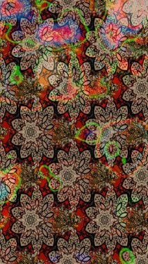 Soyut çiçek çizim kalıbı arka planı. Raster deseni. Küçük çiçekteki sevimli çiçek deseni. Raster illüstrasyonu. Bej renklerde.