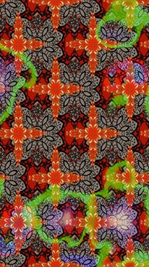 Eskiz arkaplan modeli. Raster hisseleri. Suluboya, elle çizilmiş. Kahverengi üzerine çiçekler.