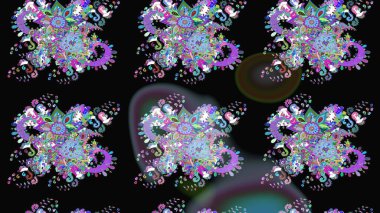 Moda baskıları için zarif bir şablon. Küçük çiçekte güzel bir desen. Robot resim. Küçük renkli çiçekler. Motley illüstrasyonu. Çiçekli bahar çiçekleri.