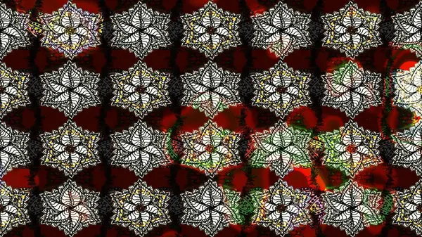 Siyah renkte güzel çiçekler, suluboya desenli, duvar kağıdı, kart ya da kumaş için fayanslı eskizler. Raster..