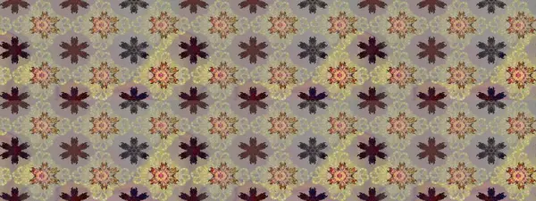 Düz Çiçek Elementleri Tasarımı. Renkli Yaz Temalı Kusursuz Arkaplan. Raster Illustrasyon 'da moda olmayan çiçek deseni. Gri ve nötr renkte çiçekler.