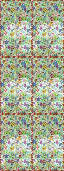 Fantezi kumaş deseni. Çiçekler, suluboya ile sorunsuz çiçek desenli. Raster desen.