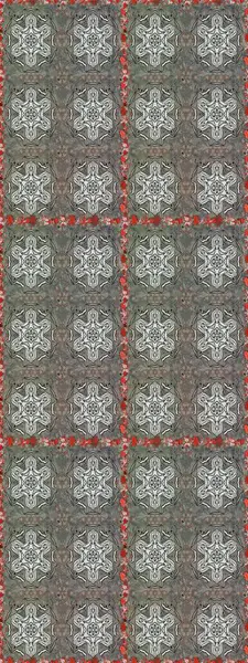 Gri ve kahverengi renkli gri ve kahverengi papatya deseni. Gri ve kahverengi renklerde. Raster illüstrasyonu.